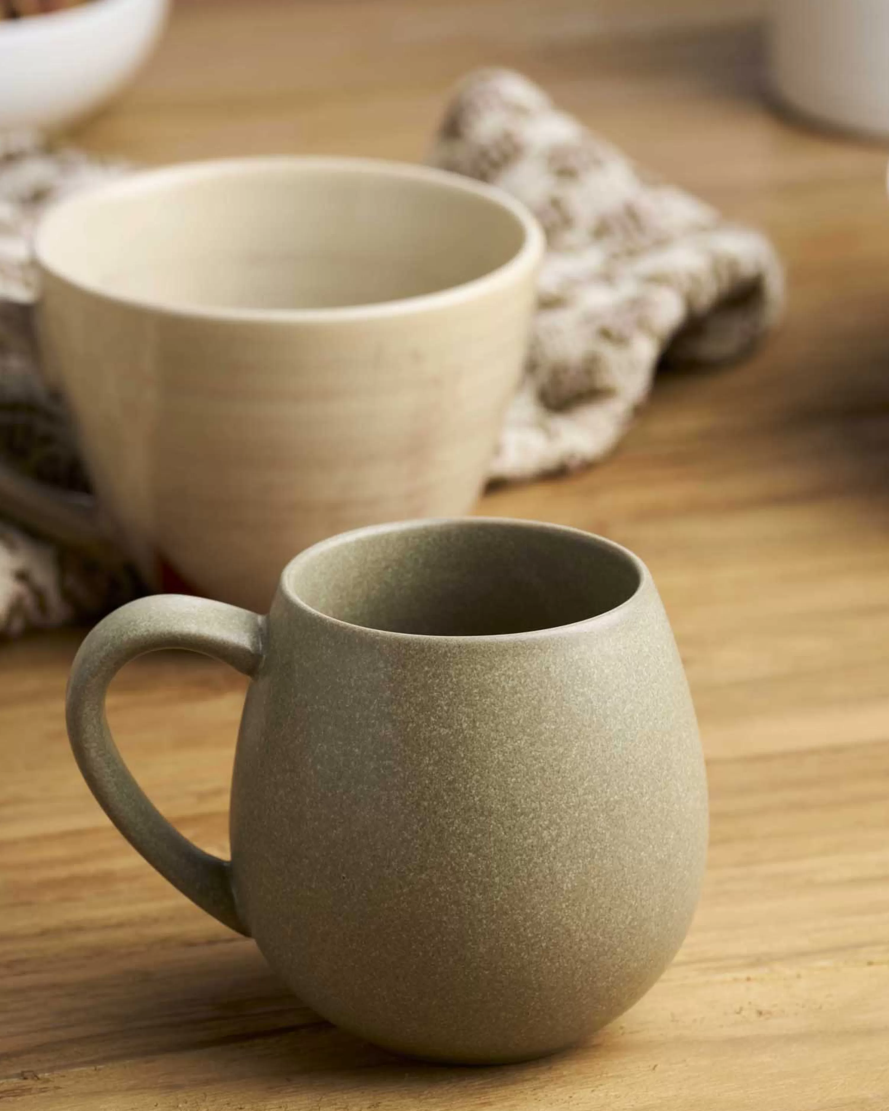 Robert Gordon Mugs & Cups-Hug Me Mugs / Olive