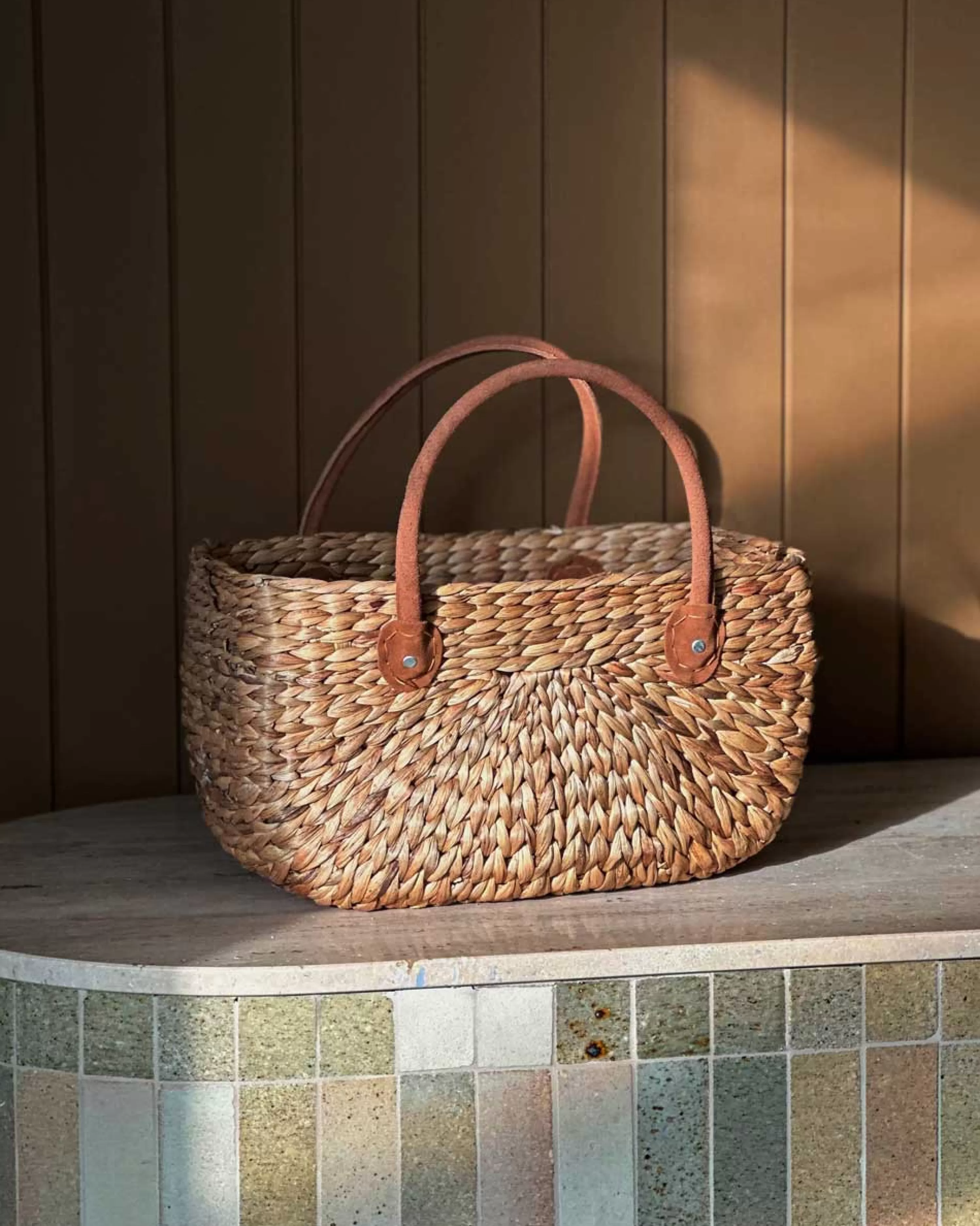 Robert Gordon Baskets-Large Harvest Basket / Suede