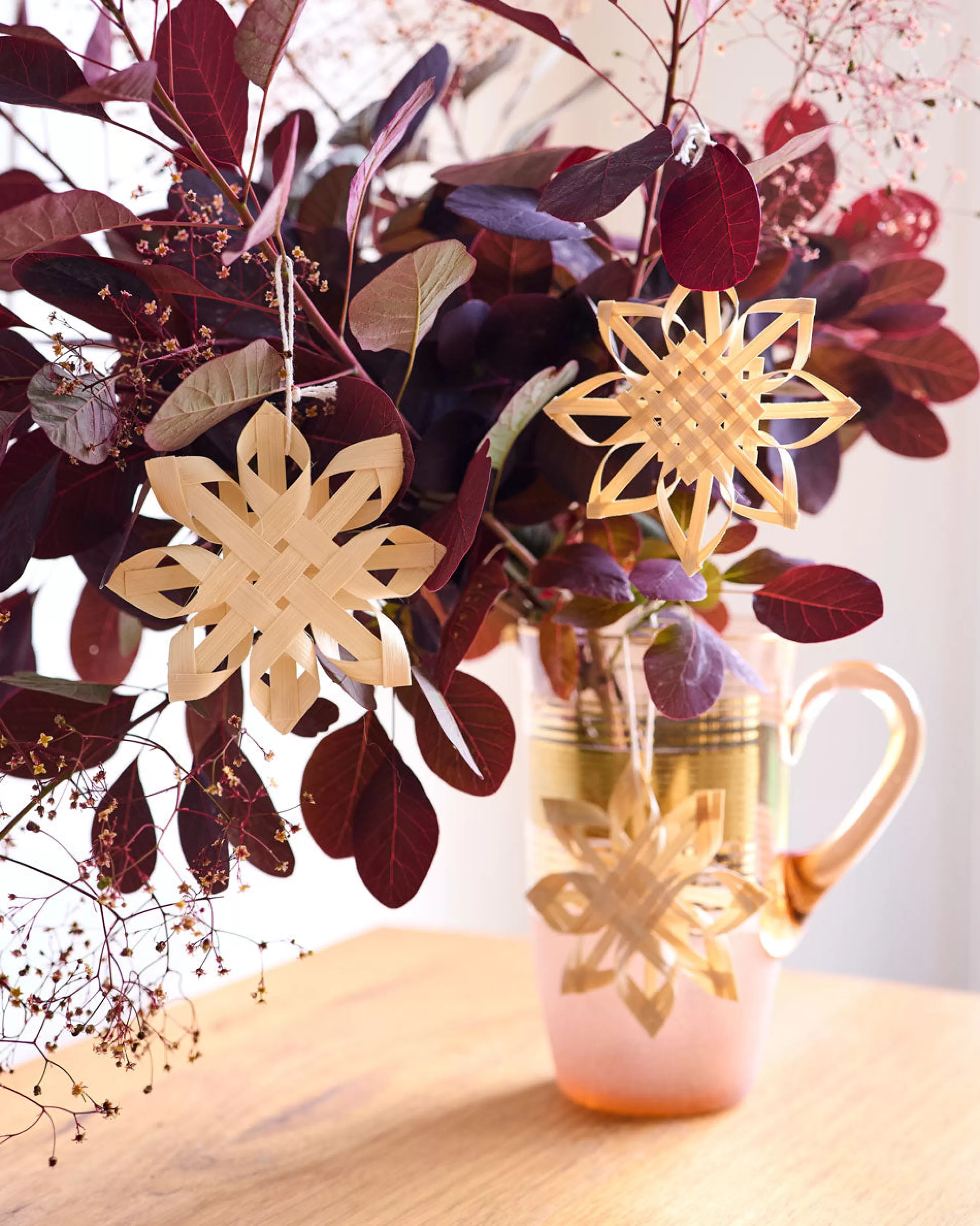 Robert Gordon Christmas-Set Of 3 Woven Snowflake Decorations