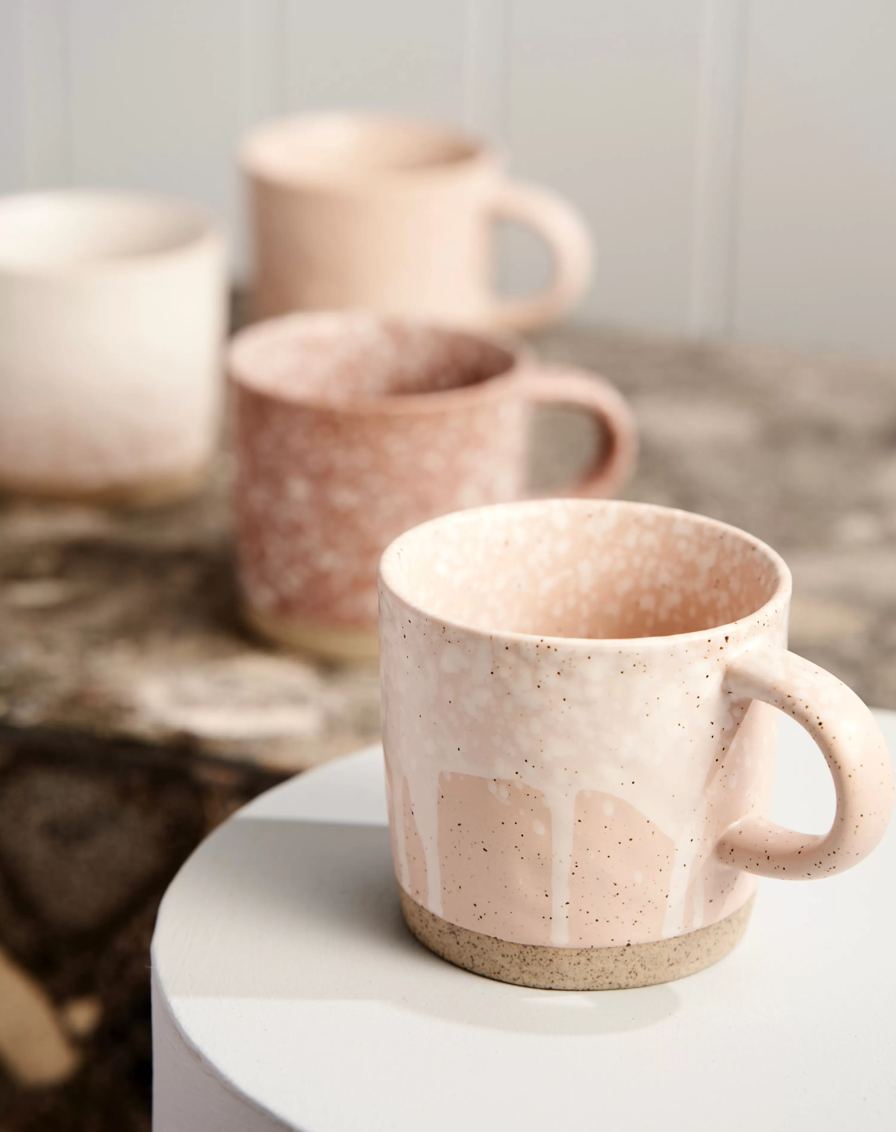 Robert Gordon Mugs & Cups-Strata Mugs / Pink