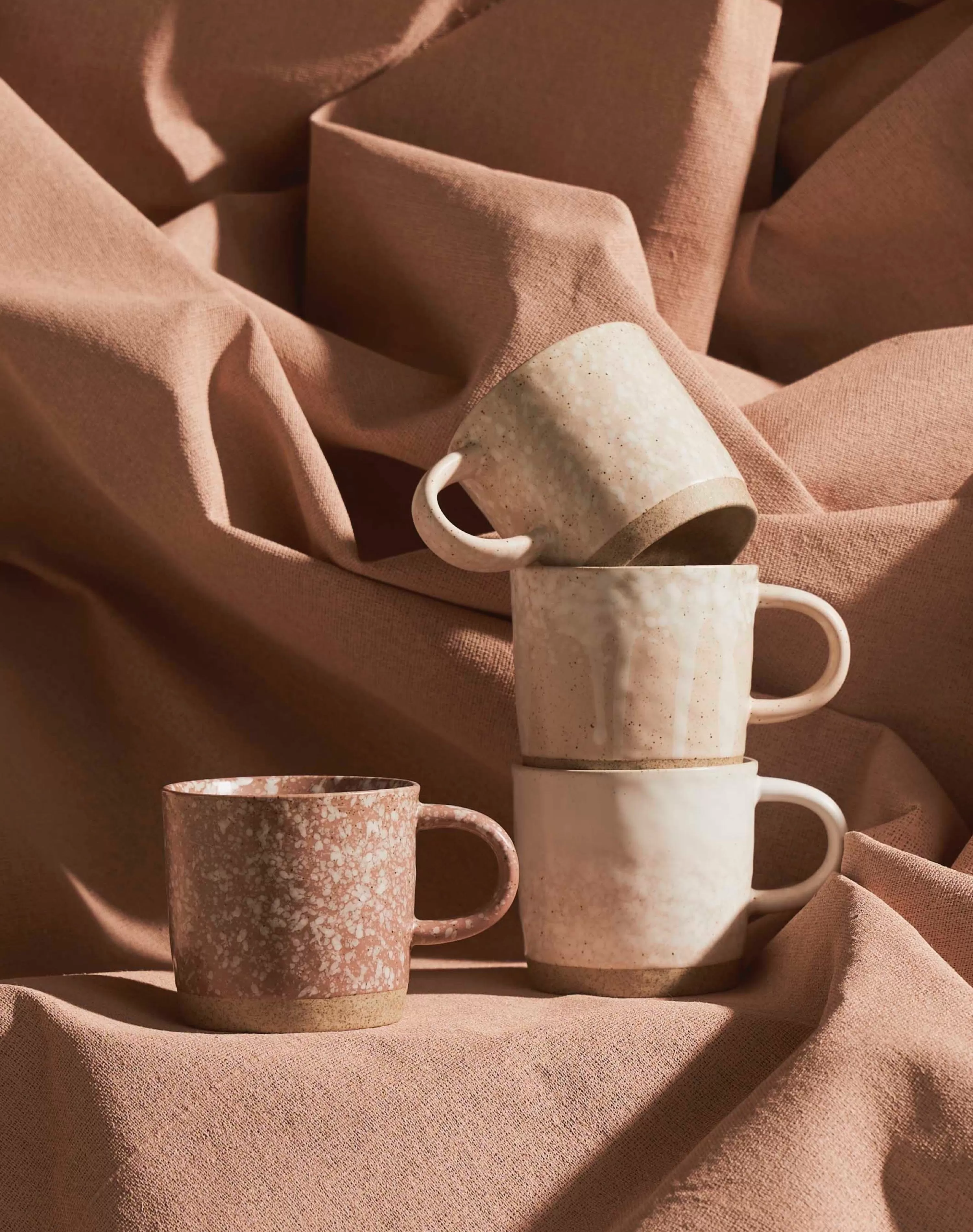 Robert Gordon Mugs & Cups-Strata Mugs / Pink